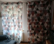 Zasłony z geometrycznym wzorem 140x250 cm przelotka - ADINA Eurofirany