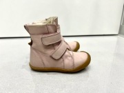 Bo-bell ocieplane skóra naturalna botki róż wełna 