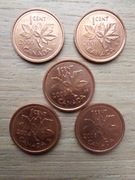 Kanada zestaw 1 cent 2000-2010; 3 i 4 portret; 10 monet; opis poniżej