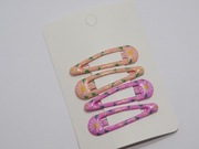 Spinki wielokolorowe w kwiaty ZESTAW 4SZT