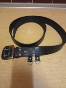 PAS WOJSKOWY OFICERSKI POLICYJNY SKÓRZANY CZARNY 4,5cm/147cm