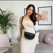 Czarna Torba Nuevo Damska Z Paskiem Na Ramię Medium Elegancka