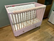 Łóżeczko dziecięce ikea myllra 60x120 + materac + przewijak smastad