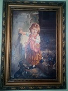 Obraz olejny przedwojenny, malarz nieznany