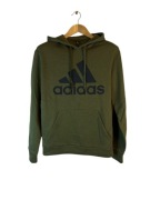 Bluza Adidas z kapturem zielona z dużym logiem s