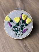 Obrazek na tamborku, prezent, ozdoba, urodziny