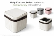 Mały kosz na śmieci na biurko Pojemnik biurkowy Druk 3D PLA Konfigurowany
