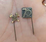 70 lat AGH wpinka 2 wpinki 1919-1989 Kraków stara pamiątka XX w.historia