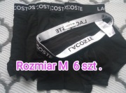 Bokserki męskie Lacoste czarne 6 szt M , patrz fotki i opis 