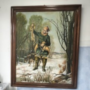 Stary obraz malowany "trofeum"