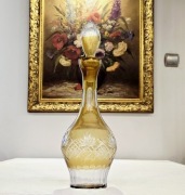 Karafka do wina i innych alkoholi szkło kolorowe Vintage retro prl 