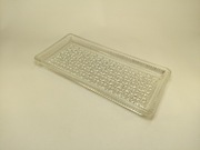 Stara, szklana patera, taca. Półmisek, 29,5cm. Szkło prasowane.