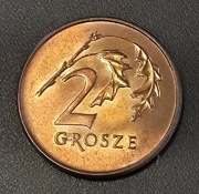 2gr grosze 1997 real foto mennicza Stan 1/-1 patyna