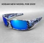OKULARY PRZECIWSŁONECZNE. Polaryzacyjne HD. Camouflage/Blue. Sportowe. 