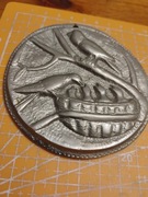 Medalion medal  ptak ptaki metalowy vintage