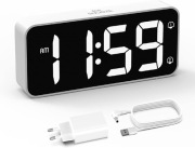 Budzik z podwójnym alarmem HOMVILLA duży wyświetlacz super cena nowy 