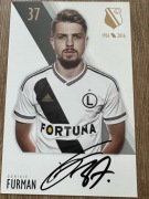 Dominik Furman Legia Warszawa - oryginalny autograf karta 10x15 cm