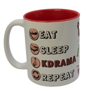 Kubek czerwony na PREZENT K-DRAMA REPEAT 330 ml koreańskie seriale KOREA