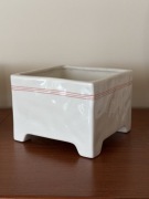 Doniczka IKEA Smultron – Agneta Livijn, kwadratowa, ceramika vintage unikat