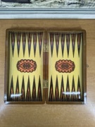Elegancki drewniany zestaw szachy + backgammon (2w1) – składany