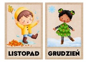 Plansze demonstracyjne przedszkole pory roku miesiące plik PDF