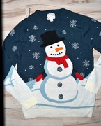 129* Primark Świąteczny sweter Bałwanek L/XL