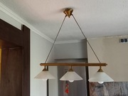 Lampa stare złoto, klosze szkło