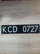 Tablica rejestracyjna kolekcjonerska czarna PRL