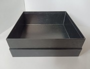 Pudełko ozdobne czarne dekoracyjne black box tacka 22,5 x 22,5 x 8 cm