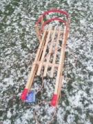 sanki Hudora z oparciem 