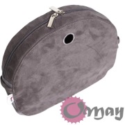 Organizer Obag MOON LIGHT szary – eko zamsz 2 kieszenie | OMAY Handmade