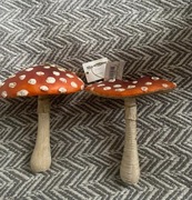 Zestaw bombek grzyby muchomor na choinkę 2 sztuki