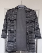 Nowa narzutka kardigan rękaw 3/4 aztecki wzór rozm S New Look