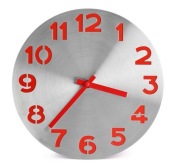 Zegar ścienny czerwone cyfry