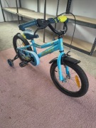 Rower Romet Tom 16 dla dziecka kółka z kółkami niebieski 