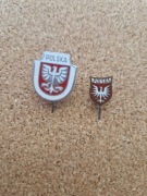 Przypinki 2 szt. Wpinki prl godło Polska orzeł odznaka 