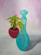 Słoń w karafce, Obraz na płótnie 60 cm x 80 cm