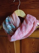 Apaszka komin z wiskozy różowa 