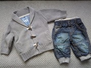 Zestaw spodnie, sweter 0 /3M 3/6M 