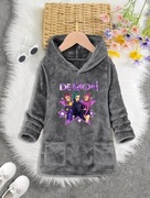 Ciepła bluza z kapturem Dziewczęca Kpop Demon Hunters Huntrix Rozmiar 110