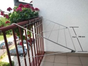 suszarka na pranie, balkonowa, ocynkowana, srebrna