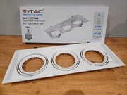 Potrójna oprawa halogenowa AR111 VT-7223 biała