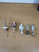 Zestaw 5 ozdobnych korków do butelek – vintage / retro – 10,5 cm