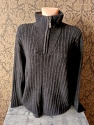 czarny sweter męski gruby 93% bawełna