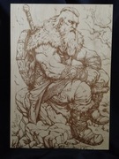 Wojownik Wiking – Grawer laserowy A4 na sklejce brzozowej