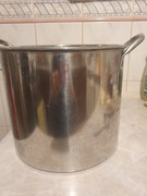 Duży Garnek 15l ze stali nierdzewnej  bez przykrywki nowy