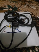 trzy kable 230v z uciętymi gniazdami żeńskimi