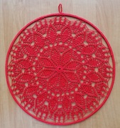 ŁAPACZ SNÓW SERWETKA ZAWIESZKA CZERWONA 35 CM 