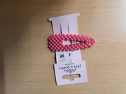 spinka różowa duża do włosów 8cm