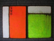 Dyptyk , struktura, postarzany  60/80 x2